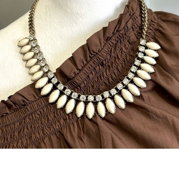 J. Crew Jewelry - J.Crew Ivory & Crystal Statement Necklace
